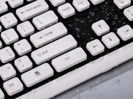 Un teclado lavable