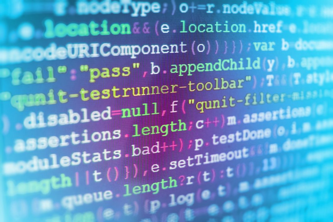 Computer source code programmer script developer.